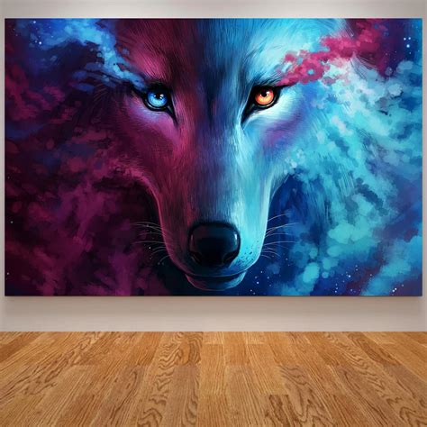 wolf canvas wall art